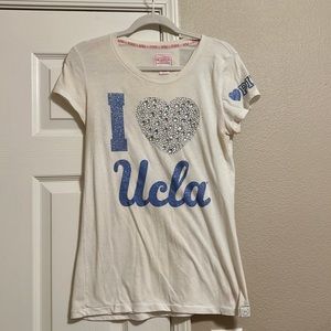 UCLA Pink Victoria’s Secret Jeweled Shirt Size L